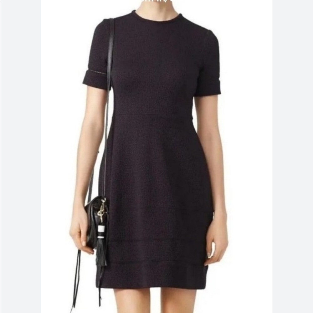 Yigal Azrouel Jacquard Short Sleeve Black Dress 2